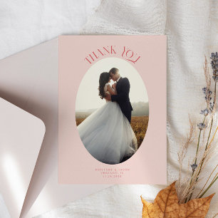 Merci rustique Ovale Frame rose Mariage Photo