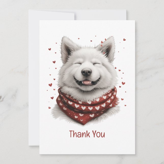 Merci Saint-Valentin Samoyed Chien (Devant)