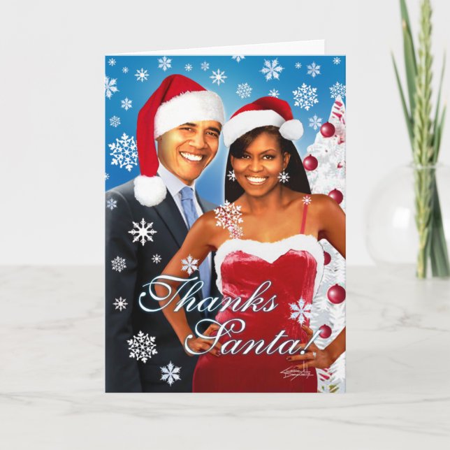 Merci, Santa ! Carte de vœux (Devant)