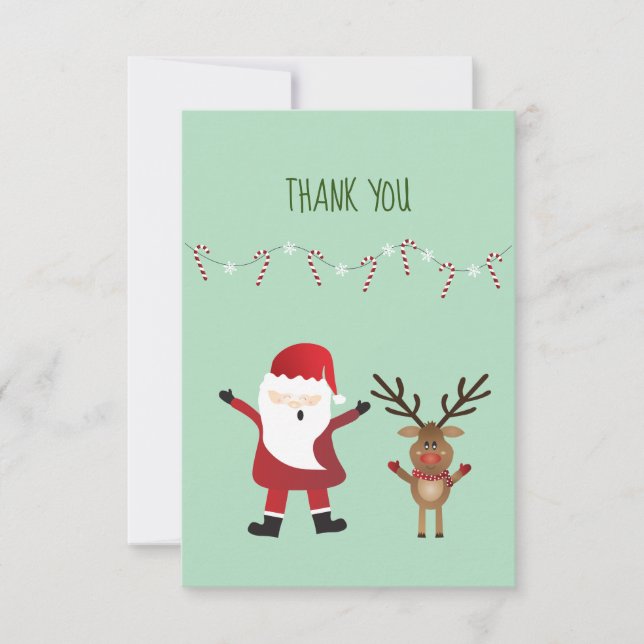 Merci Santa Claus Reindeer Sucres de canne (Devant)