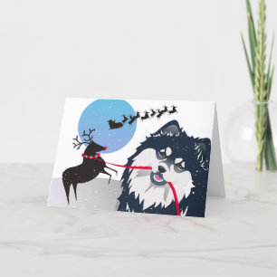 MERCI SANTA -Finnish Lapphund  PERSONALISEZ Carte