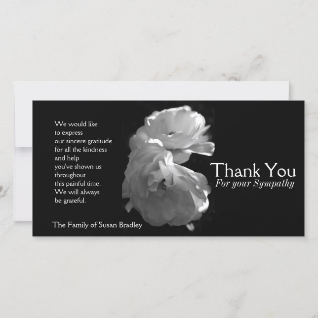 Merci sauvage de sympathie des roses blancs 3 (Devant)