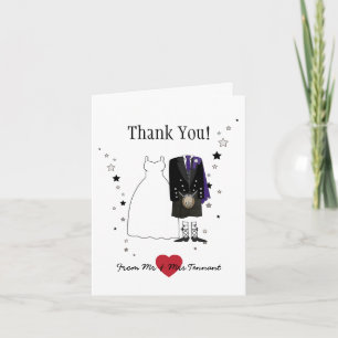 Merci Scottish Bride & Groom violet