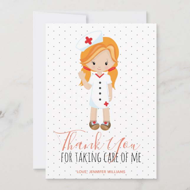 Merci Script Violet Infirmière Pois Roux (Devant)