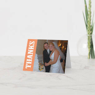 Merci Shoot Out Carte de Remerciements (Orange)