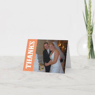 Merci Shoot Out Carte de Remerciements (Orange)