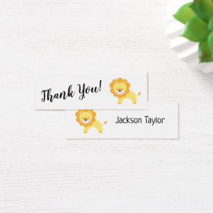 Merci simple avec carte d'insertion Lion jaune
