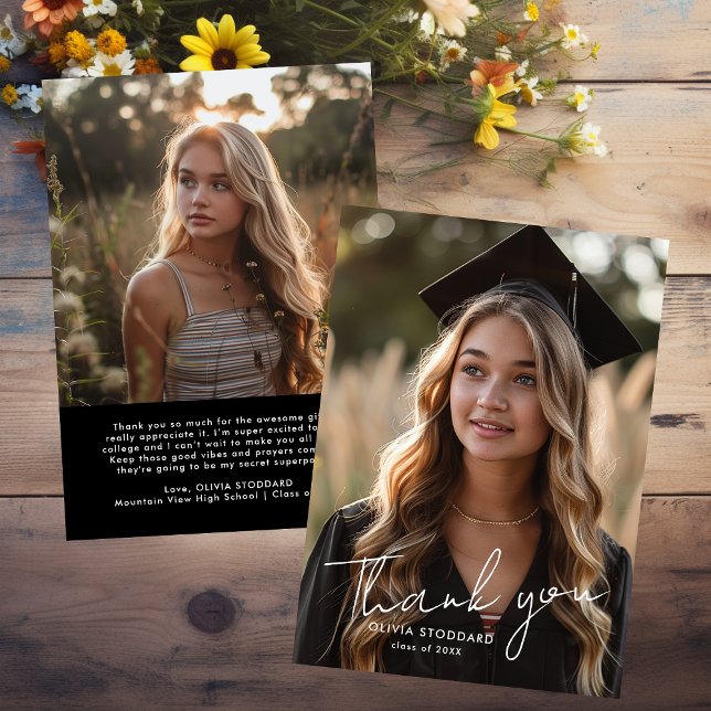 Merci simple et moderne de la graduation photo (Créateur téléchargé)