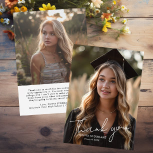 Merci simple et moderne de la graduation photo