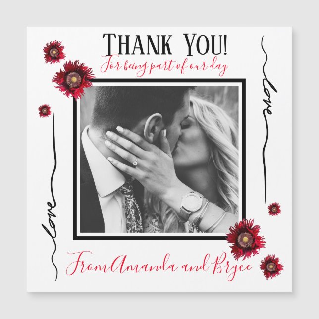 Merci simple pavot rouge (Devant)