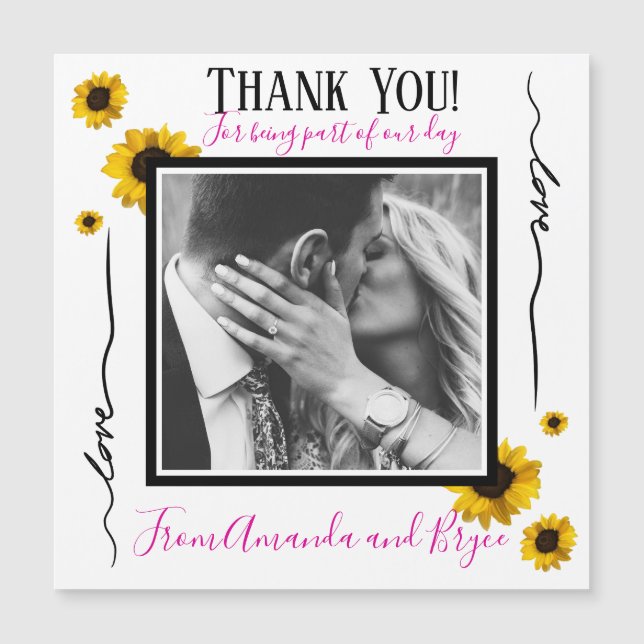 Merci simple tournesol doré (Devant)