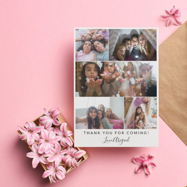 Merci Sleepover Girl's Party Photo Collage (Créateur téléchargé)