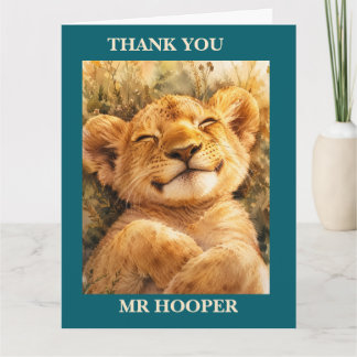 Merci Sleepy Lion Card,