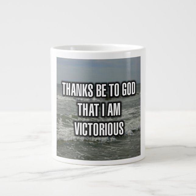 Merci Sois À Dieu Que Je Suis Victorieux Mug (Devant)