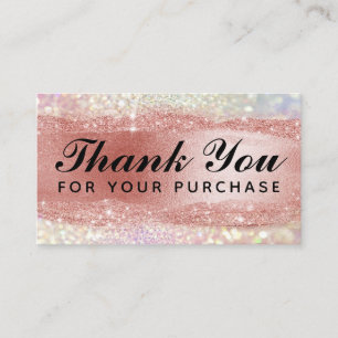 Merci Sparkly Pour Vos Cartes De Commande Rose Gol