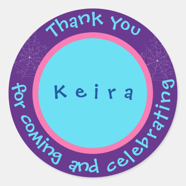 Merci Spideweb Fang-tastic - Étiquette Sticker (Devant)