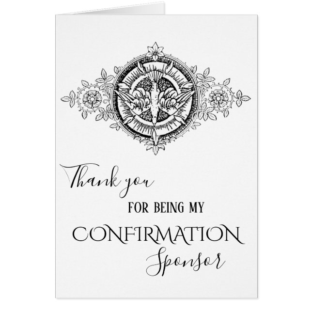 Merci Sponsor de Confirmation Saint Esprit (Devant)