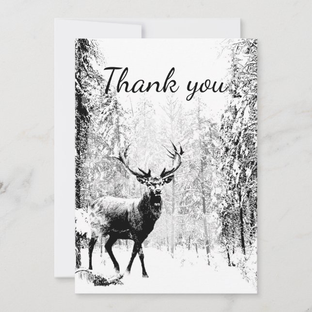 Merci Stag Deer Animal Forest Art (Devant)