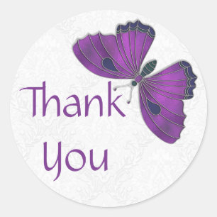 Merci Sticker Papillon Brocade violet