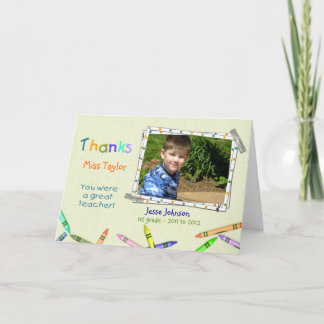 Merci Teacher Custom Photo/Name Card