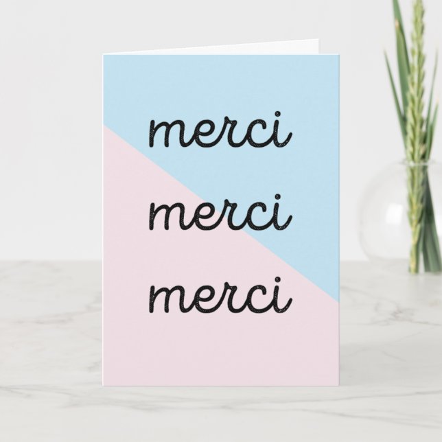 Merci Thank You Card (Devant)