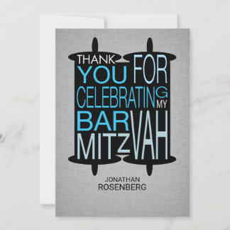 Merci Torah moderne gris et bleu