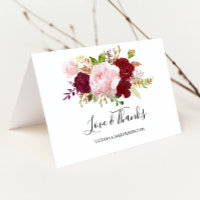 Merci tropical et romantique rouge de mariage
