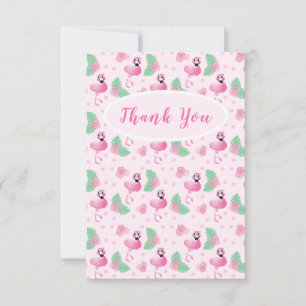 Merci Tropical Flamant rose Fleurs Feuille Motif