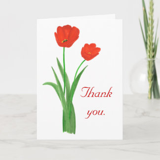 Merci, tulipes rouges, cartes de mariage