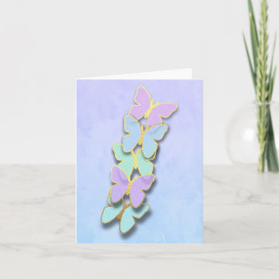 Merci Turquoise Bleu pourpre Papillons Aqua