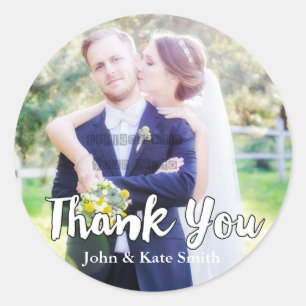MERCI Typographie 2 Mariage Favor Stickers
