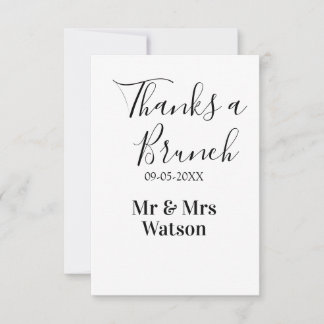 Merci un brunch nom date simple après le mariage 
