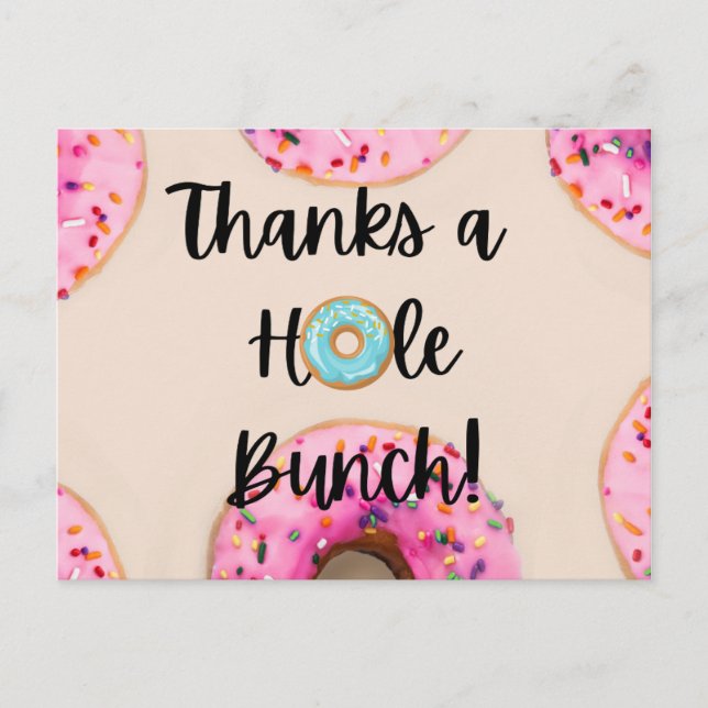 Merci un Hole Bunch Donut thème Cartes de remercie (Devant)