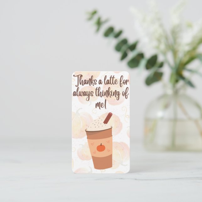 Merci un Latte ! Carte de visite Pop-by immobilier (Debout devant)