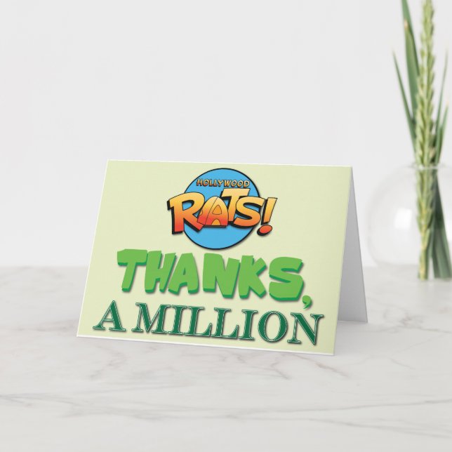 Merci, Un Million - Carte de remerciements (Devant)