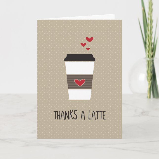 Merci Une Carte de voeux Latte (Devant)