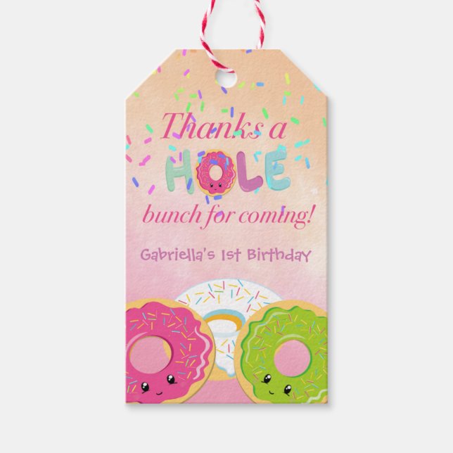 Merci une étiquette cadeau de Merci de Donut Bunle (Devant)