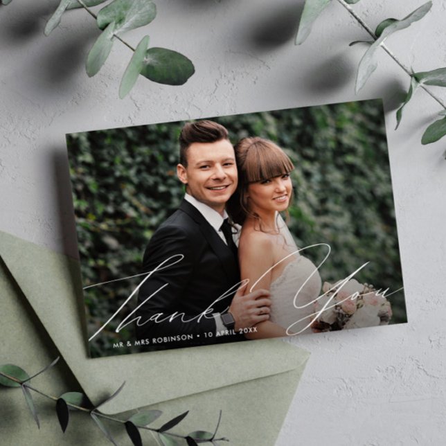 merci unique lettrage mariage card (Créateur téléchargé)