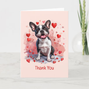 Merci Valentines Day Boston Terrier Chien