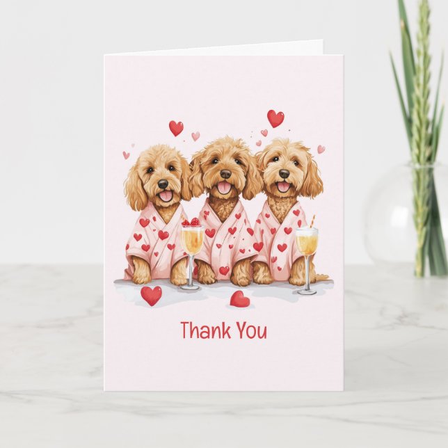 Merci Valentines Day Goldendoodle Dogs (Devant)