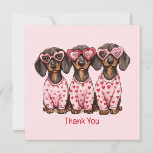 Merci Valentines Jour Dachshund Chiens