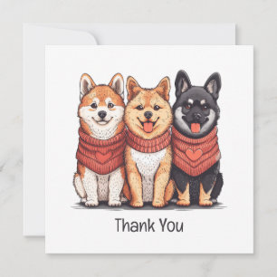 Merci Valentines Jour Shiba Inu Chiens
