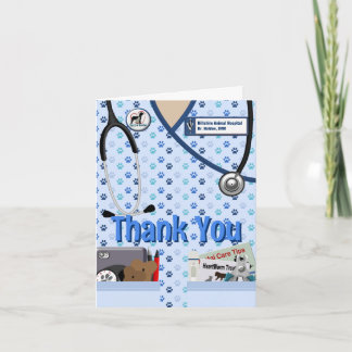 Merci vétérinaire en bleu