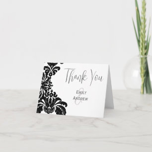 Merci vintage du Black Mariage damassé