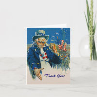 Merci vintage Oncle Sam Pour Votre Carte Service