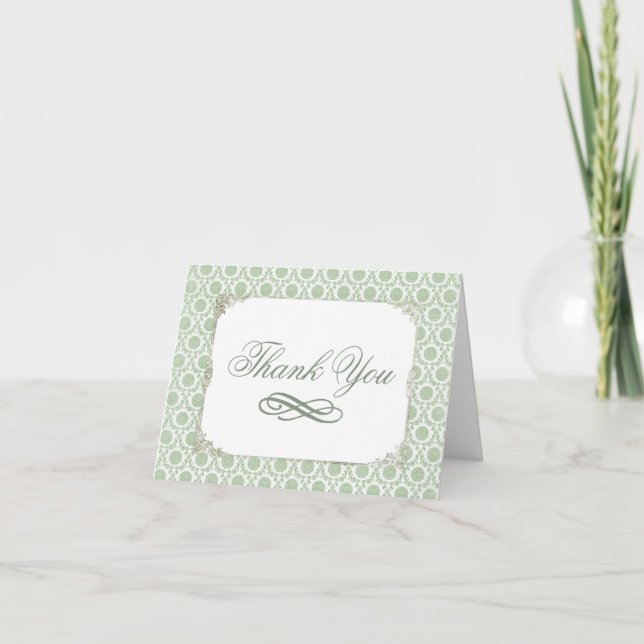 Merci Vintage vert pour mariée Shabby (Devant)