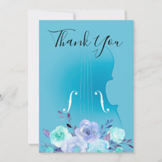 merci violon de bouquet bleu