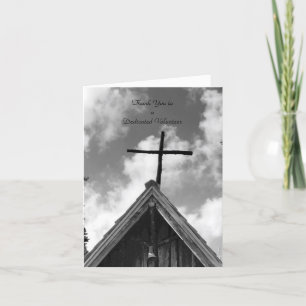 Merci Volunteers B&W Note Card, Old Church