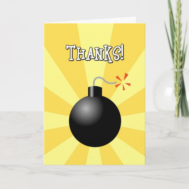 Merci ! Vous êtes la carte de voeux pour la bombe (Devant)