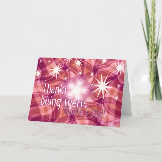 Merci Vous êtes une carte d'appréciation Star (Devant)